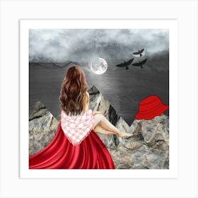 Red Cloak Art Print