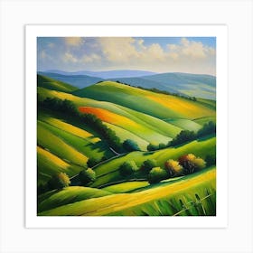 Green Hills 9 Art Print