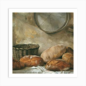 Bread In A Basket Art Print