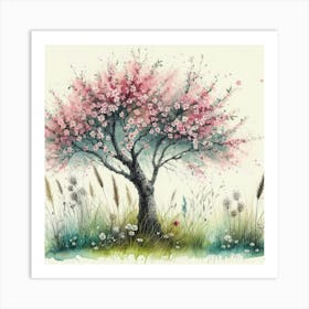 Cherry Blossom Tree Art Print