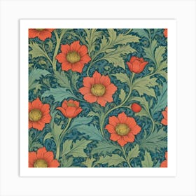 William Morris Poppy Art Print