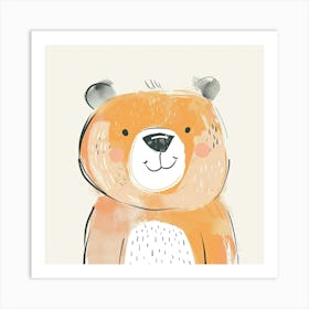 Charming Illustration Bear 1 Art Print