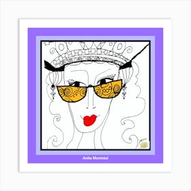 the color purple - Anita Montreal POP QUEEN by Jessica Stockwell Art Print