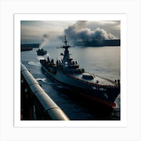 Naval Warfare - Ships at Sea 10 Art Print