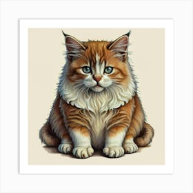 Coon Cat Art Print