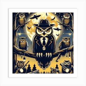 Owls maffia 1 Art Print