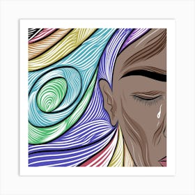 Woman Crying Art Print