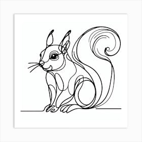 Squirrel Picasso style 3 Art Print