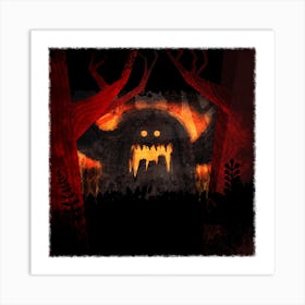 Red Monster Art Print