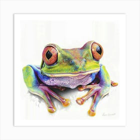 Colorful Tree Frog Art Print