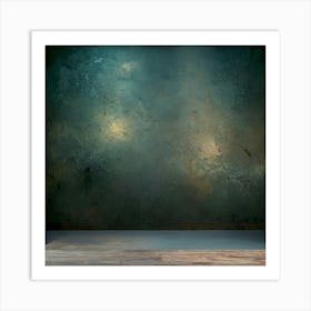 Empty Room With Green Wall 1 Art Print