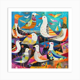 Seagulls 9 Art Print