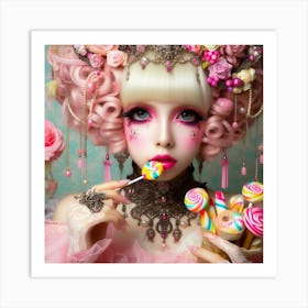 Lollipop Girl Art Print