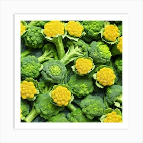Close Up Of Broccoli 12 Art Print