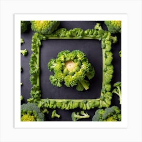 Top View Of Broccoli 2 Art Print