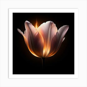 Fire Tulip Art Print