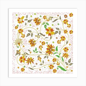 Floral Pattern Vector Art Print