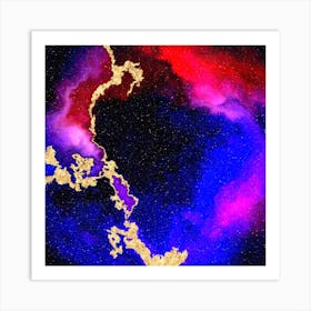 100 Nebulas in Space with Stars Abstract n.087 Art Print