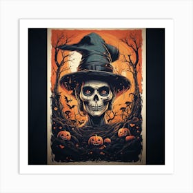 Halloween Skeleton 3 Art Print