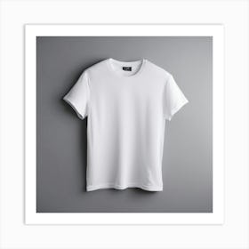 White T - Shirt 1 Art Print