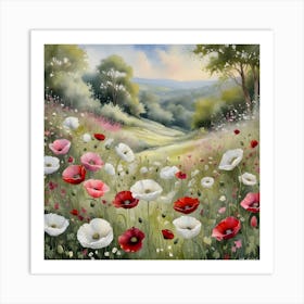 Ethereal Wildflower Garden Art Print