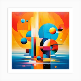 Abstract Piece Using Vibrant Colors Art Print