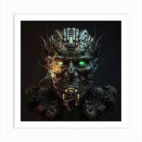 Face Of A Robot Art Print