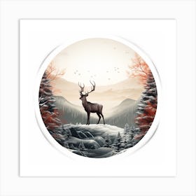 Deer In The Forest 1 Art Print