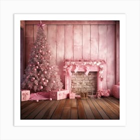 Pink Christmas Room Art Print