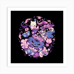 Mage Spell - Cute Classic Game Geek Black Magic Gift 1 Art Print