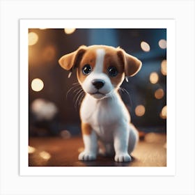 Jack Russell Puppy Art Print