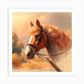 Horse Portrait Art Print