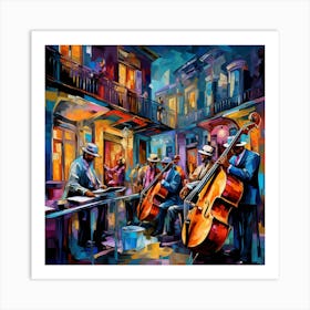 New Orleans Street Musicians 1 Art Print