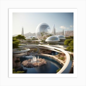 Futuristic City 274 Art Print