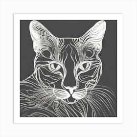 Cat Drawing 2 Art Print