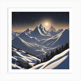 Mountain Landscape 1 Art Print