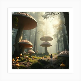 Mushroom Forest 20 Art Print