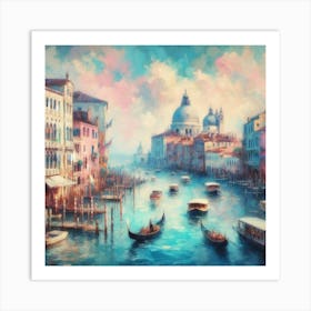 Venice oil painting Art Print