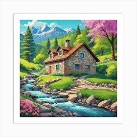 House In The Mountains 16 Art Print