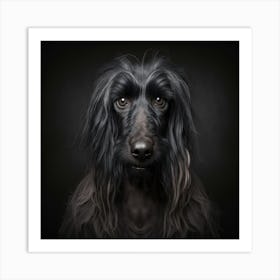 Black Dog Portrait Art Print