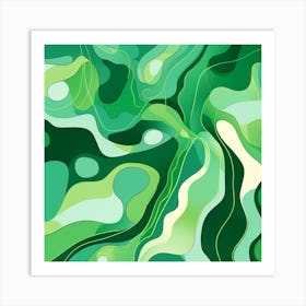 Abstract Green Background Art Print