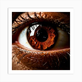 Close Up Of A Brown Eye 2 Art Print