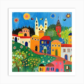 Kids Travel Illustration Madrid 4 Art Print