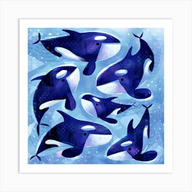 Orca Whales Art Print