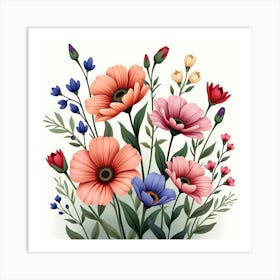 Bouquet Of Flowers 37 Art Print