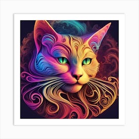 Magical Cat Art Print