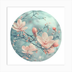 Pink Cherry Blossoms Art Print