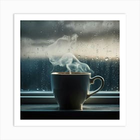 Coffee Cup On A Window Sill 6 Art Print