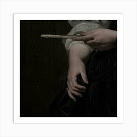 Woman Holding A Knife Art Print