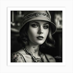 Woman In A Hat 1 Art Print